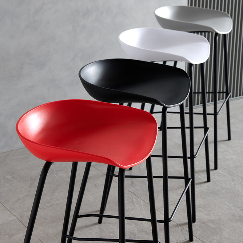 Industrial Metal Kitchen Dining Room Armless Stool Low Back Bar Stool