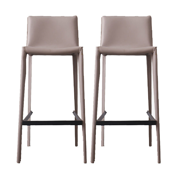 Contemporary Bar and Counter Stool Low Back Stool with 4 Legs