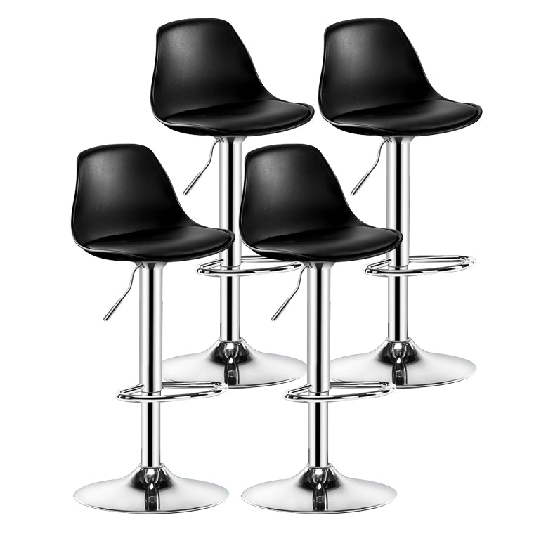 Metal Contemporary Kitchen Dining Room Armless Stool Adjustable Height Barstool