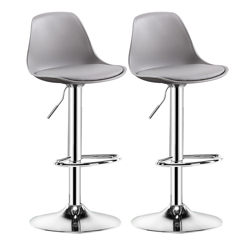 Metal Contemporary Kitchen Dining Room Armless Stool Adjustable Height Barstool