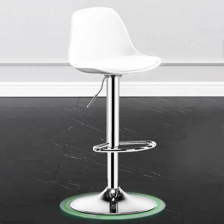 Metal Contemporary Kitchen Dining Room Armless Stool Adjustable Height Barstool