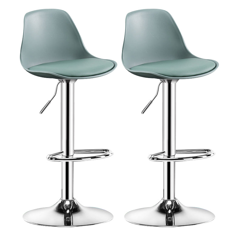 Metal Contemporary Kitchen Dining Room Armless Stool Adjustable Height Barstool