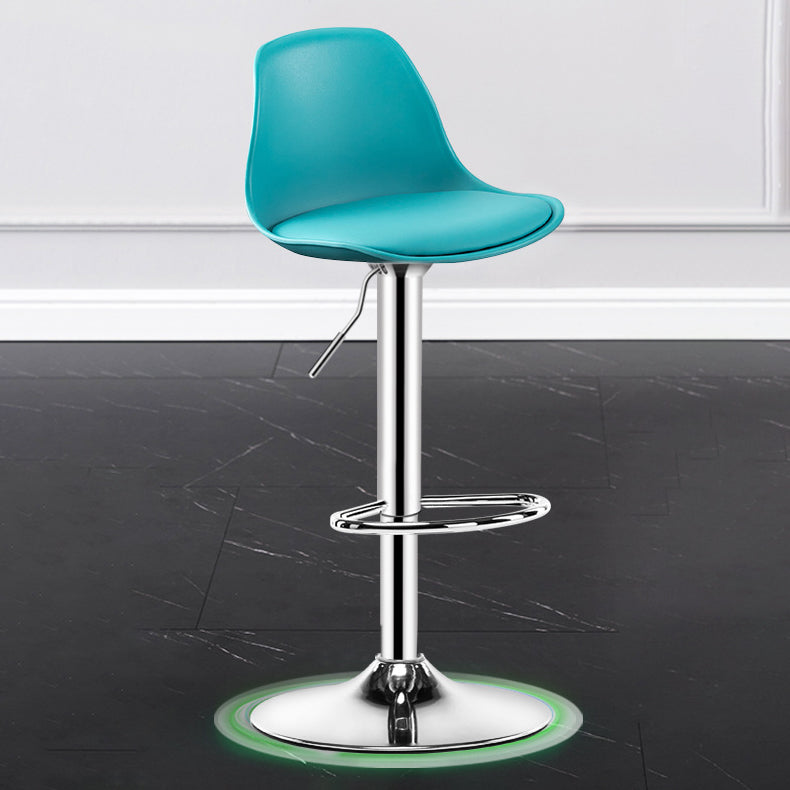 Metal Contemporary Kitchen Dining Room Armless Stool Adjustable Height Barstool