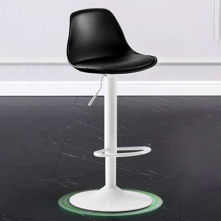 Metal Contemporary Kitchen Dining Room Armless Stool Adjustable Height Barstool