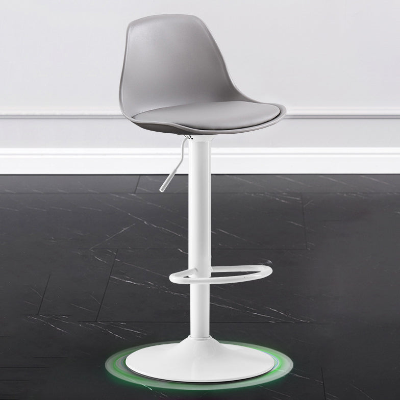 Metal Contemporary Kitchen Dining Room Armless Stool Adjustable Height Barstool