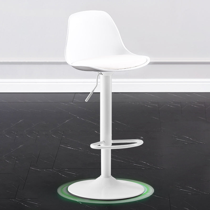 Metal Contemporary Kitchen Dining Room Armless Stool Adjustable Height Barstool