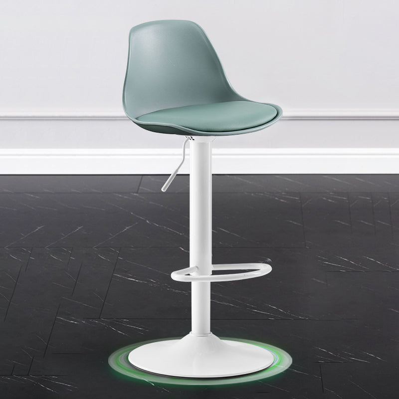 Metal Contemporary Kitchen Dining Room Armless Stool Adjustable Height Barstool