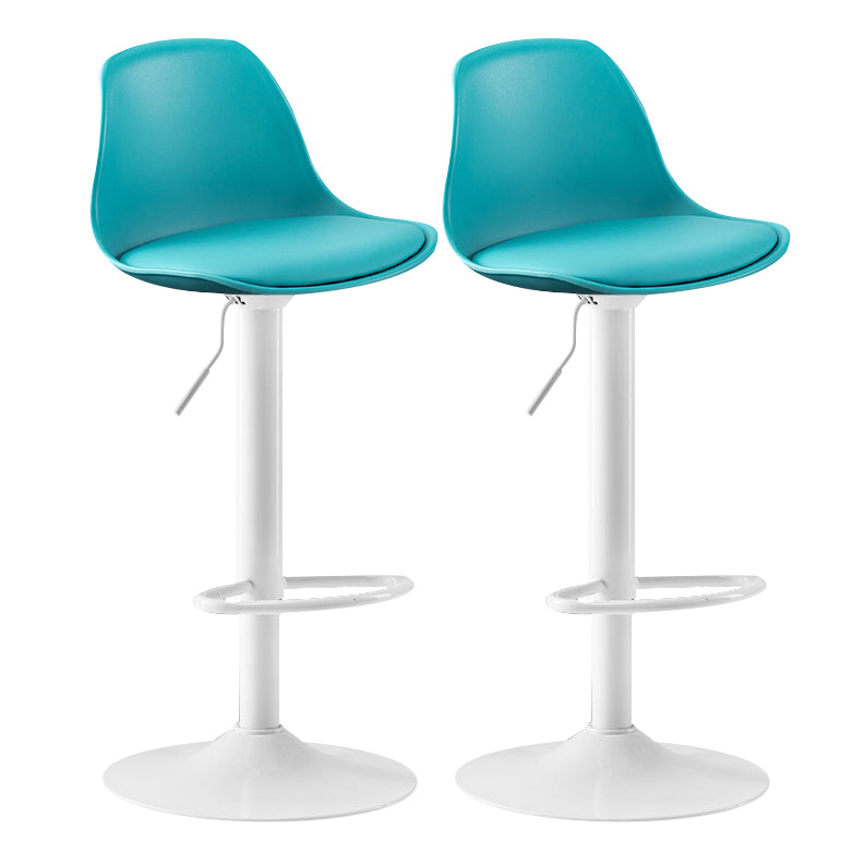 Metal Contemporary Kitchen Dining Room Armless Stool Adjustable Height Barstool