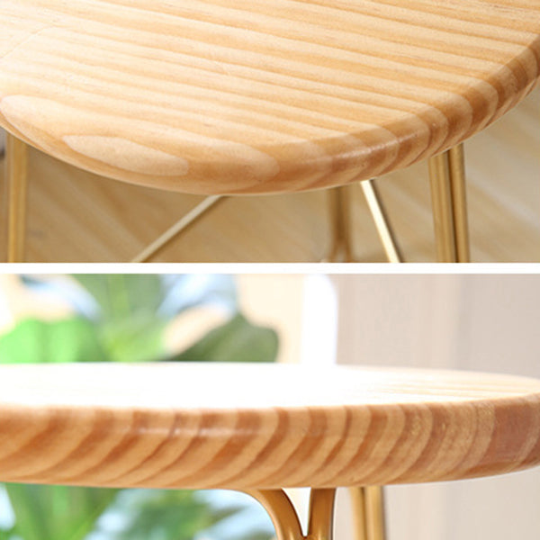 Contemporary Bar and Counter Stool Backless Stool with Metal Base