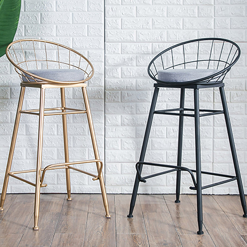 Nordic Style Bucket Counter Stools for Home Upholstered Bar Stools