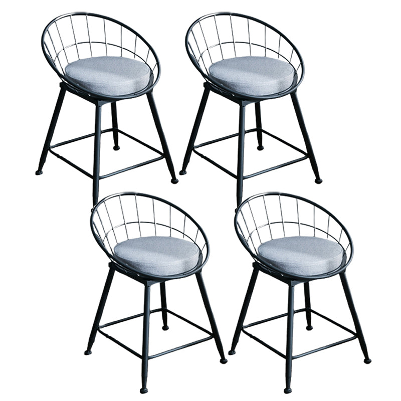Nordic Style Bucket Counter Stools for Home Upholstered Bar Stools