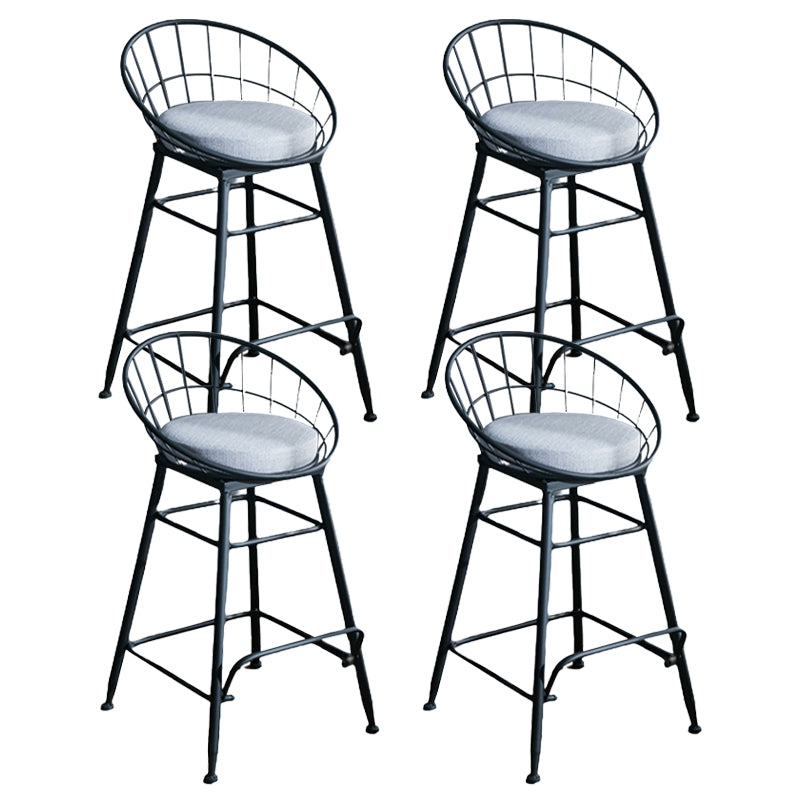 Nordic Style Bucket Counter Stools for Home Upholstered Bar Stools