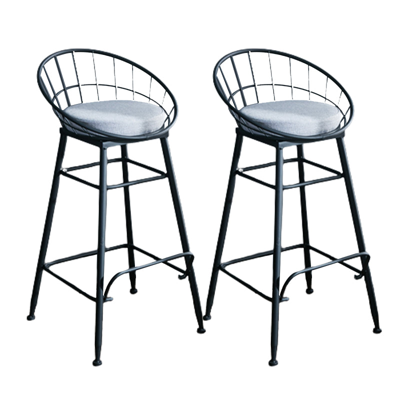 Nordic Style Bucket Counter Stools for Home Upholstered Bar Stools