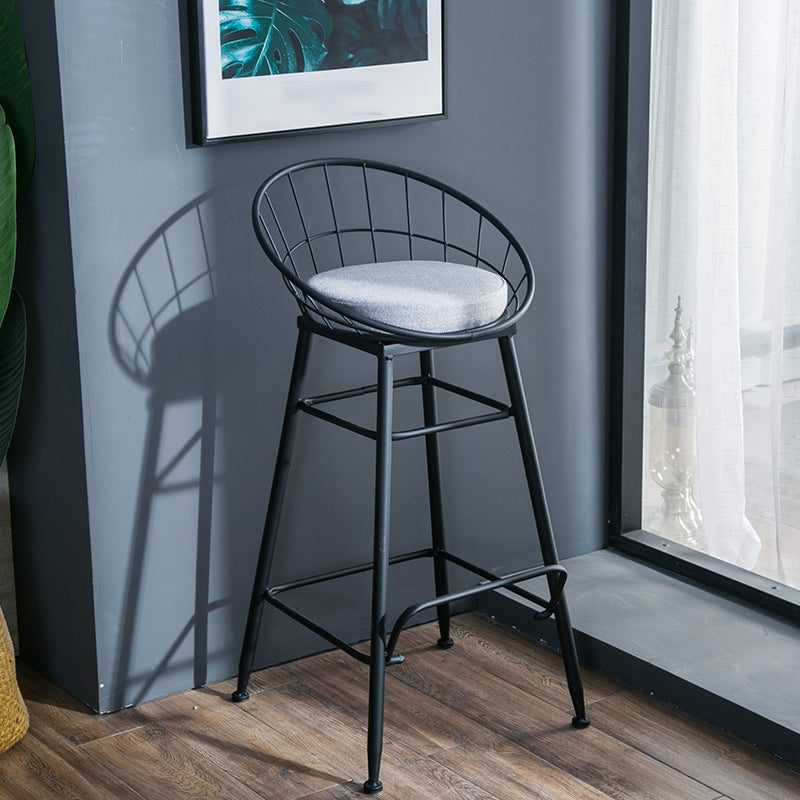 Nordic Style Bucket Counter Stools for Home Upholstered Bar Stools
