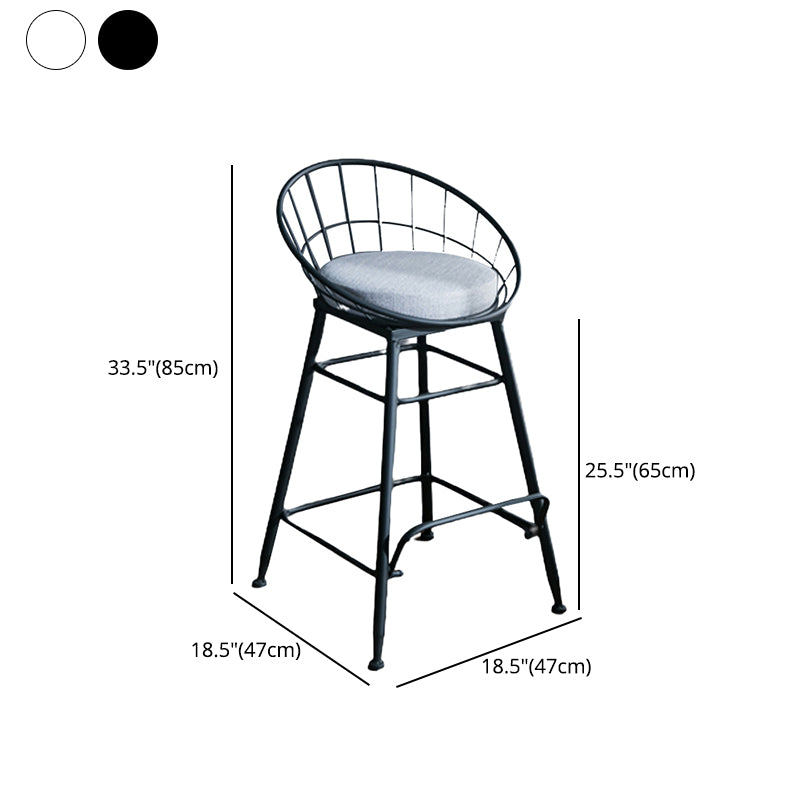 Nordic Style Bucket Counter Stools for Home Upholstered Bar Stools