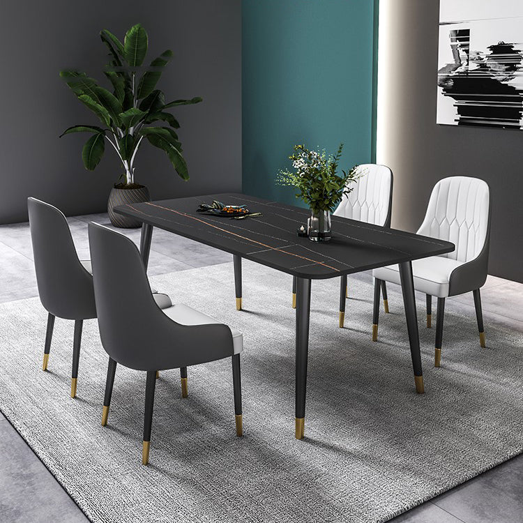 Designer Style Sintered Stone Dining Set 1/2/5/7 Pieces Rectangle Dining Table with Chairs