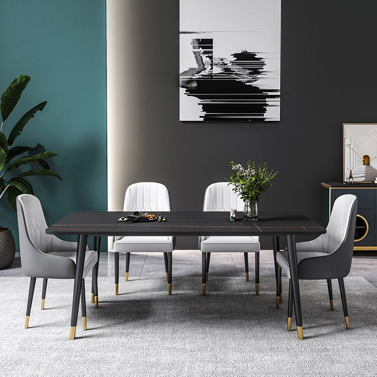 Designer Style Sintered Stone Dining Set 1/2/5/7 Pieces Rectangle Dining Table with Chairs