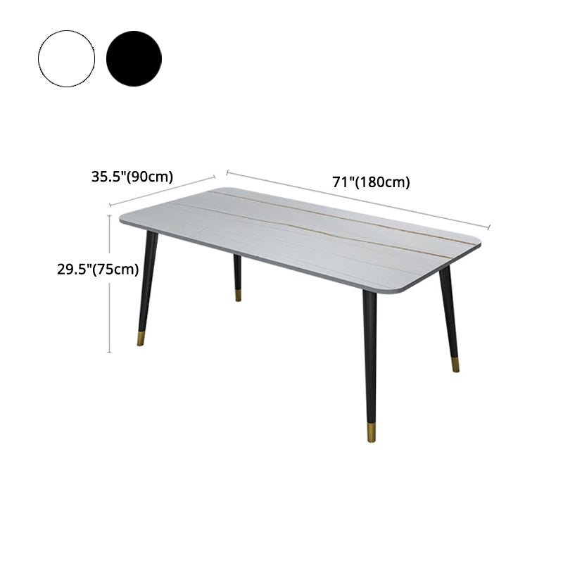 Designer Style Sintered Stone Dining Set 1/2/5/7 Pieces Rectangle Dining Table with Chairs