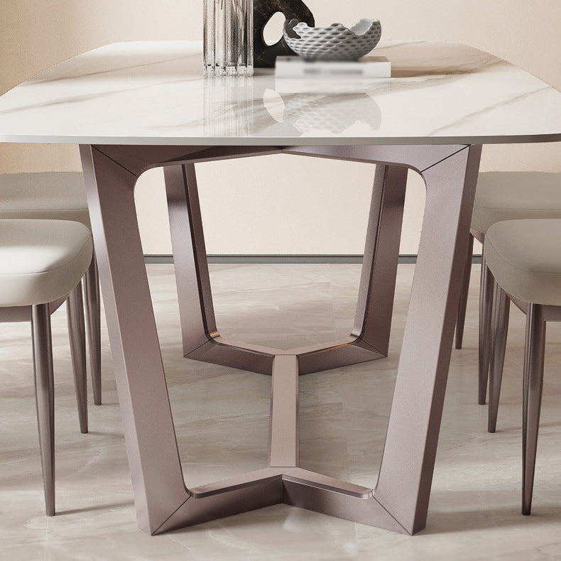 Nordic Sintered Stone Dining Set Rectangle 1/2/5/6/7 Pieces Dining Table with Chairs