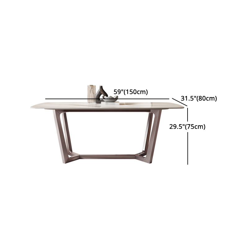 Nordic Sintered Stone Dining Set Rectangle 1/2/5/6/7 Pieces Dining Table with Chairs
