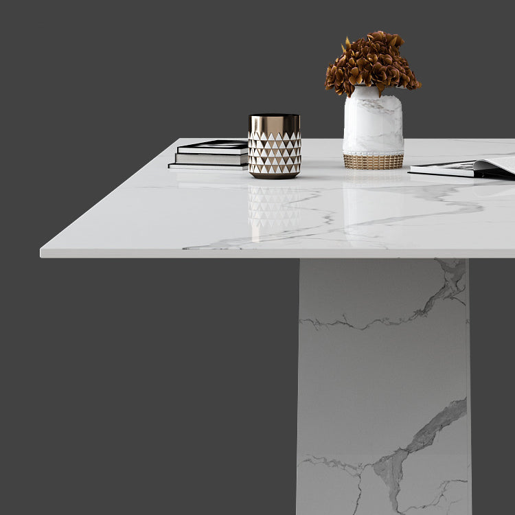 Nordic Sintered Stone Top Dining Set Rectangle 1/3/4/5/6/7 Pieces Dining Table with Chairs