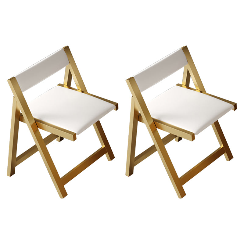 Glam Round Dinette Set 1/2/3/7 Pieces Gold Foldable Dining Table Set