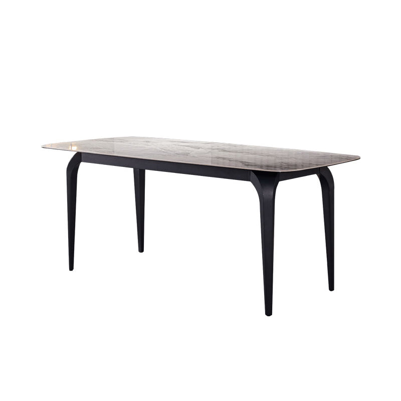 Modern Rectangle Dinette Set 1/2/4/5/7 Pieces Dining Table Set with Grey Sintered Stone