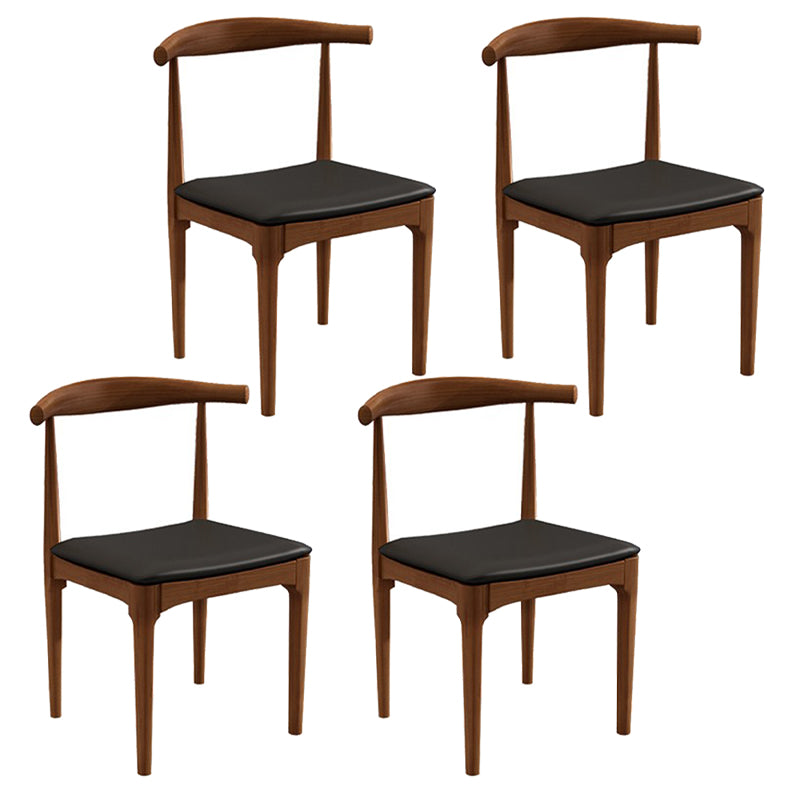 Modern Rectangle Dinette Set 1/4/5 Pieces Brown Pine Wood Dining Table Set