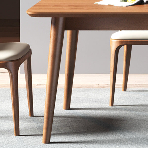 Modern Ash Wood Table for Restaurant Rectangle Dining Table with 4 Legs