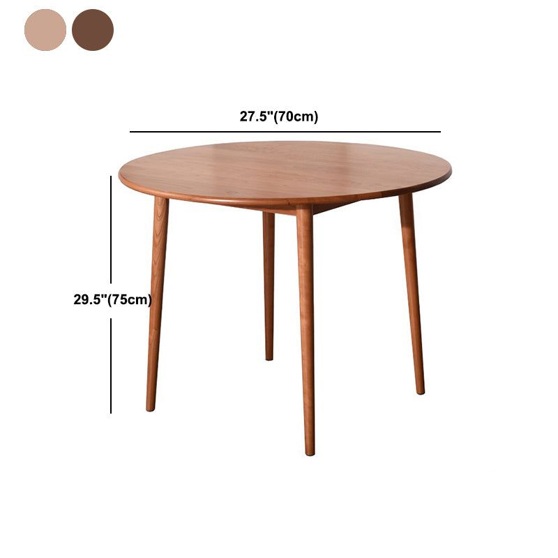 Round Furniture Contemporary Style Solid Wood Dining Room Collection with 4 Legs