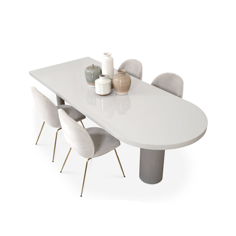 Free Form Solid Wood Dining Table Simplicity 3 Legs Table for Dining Room