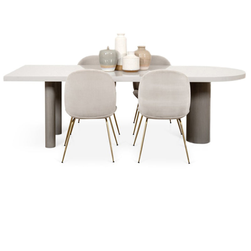 Free Form Solid Wood Dining Table Simplicity 3 Legs Table for Dining Room