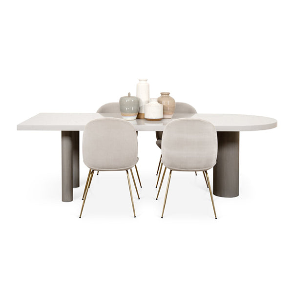 Free Form Solid Wood Dining Table Simplicity 3 Legs Table for Dining Room