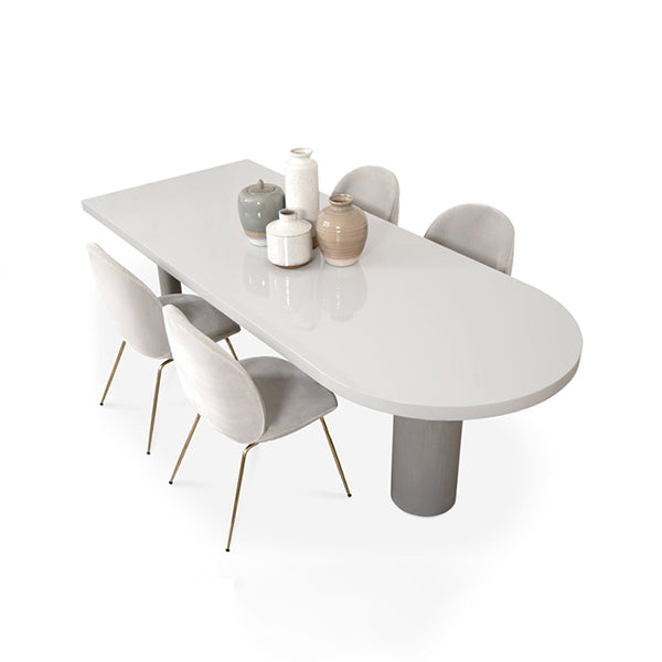 Free Form Solid Wood Dining Table Simplicity 3 Legs Table for Dining Room