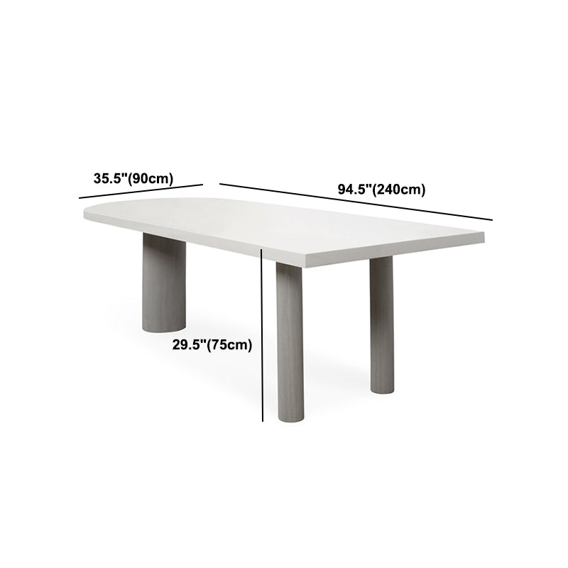 Free Form Solid Wood Dining Table Simplicity 3 Legs Table for Dining Room