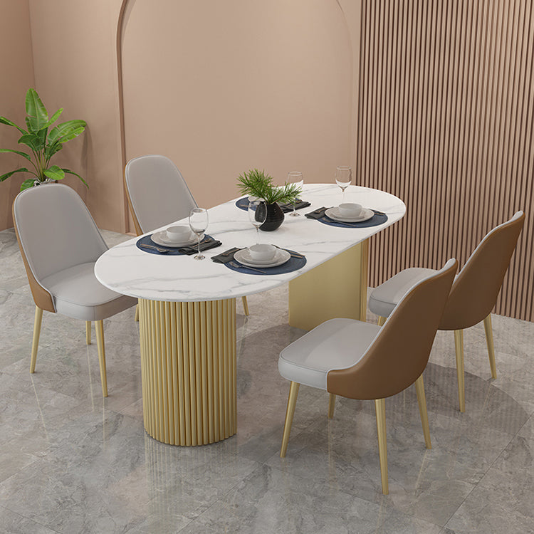 Traditional Luxury Dining Table Oval Double Pedestal Dining Table