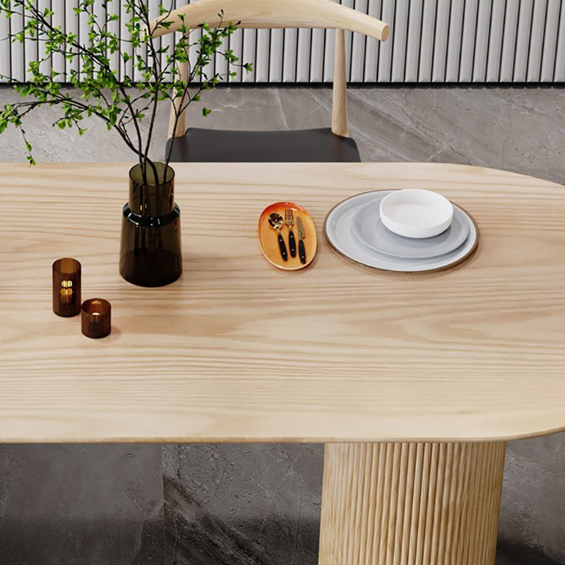 Irregular Shape Table for Restaurant Solid Wood Island Table with 3 Legs