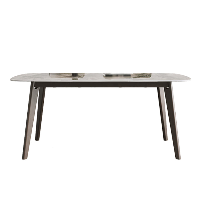 Medieval Modern Sintered Stone Dining Table Rectangle Table with 4 Legs