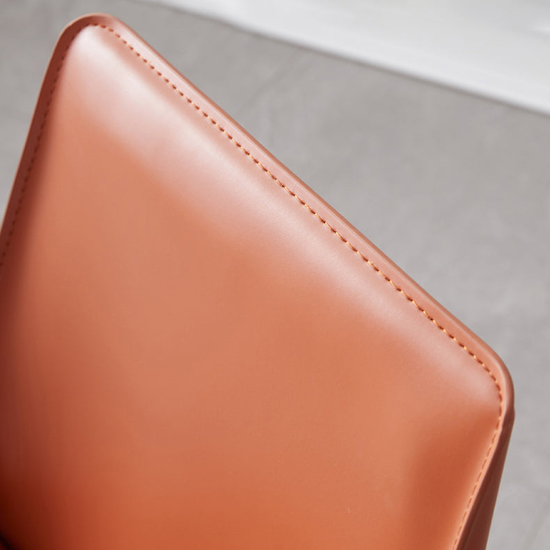 Contemporary Style Dining Chairs Armless Side Chair with Metal Legs