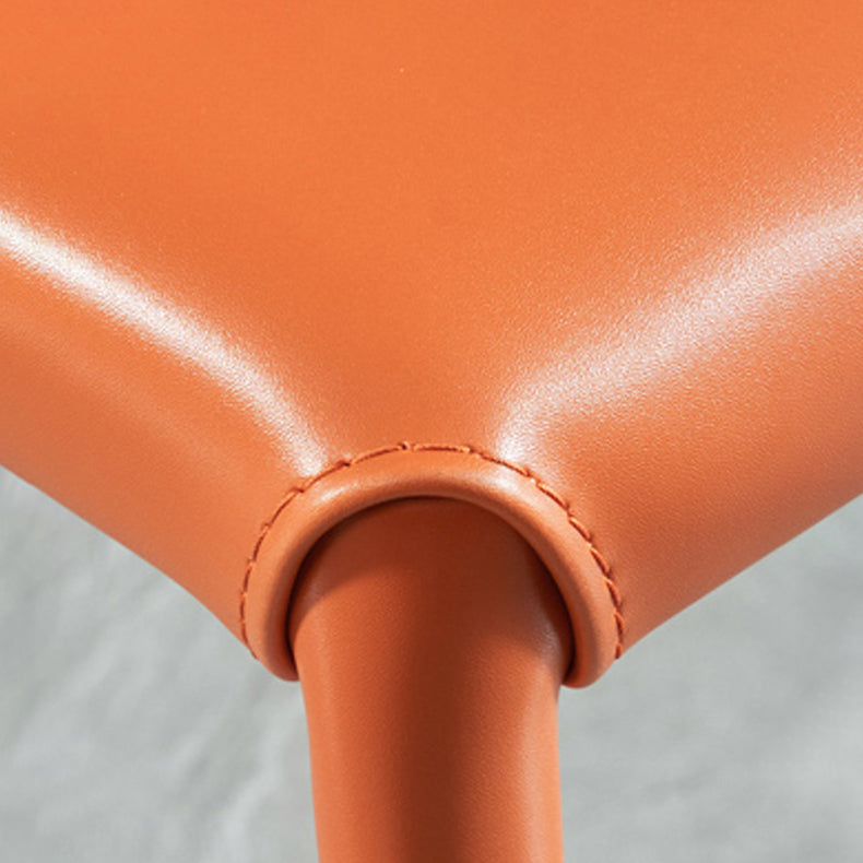 Contemporary Style Dining Chairs Armless Side Chair with Metal Legs