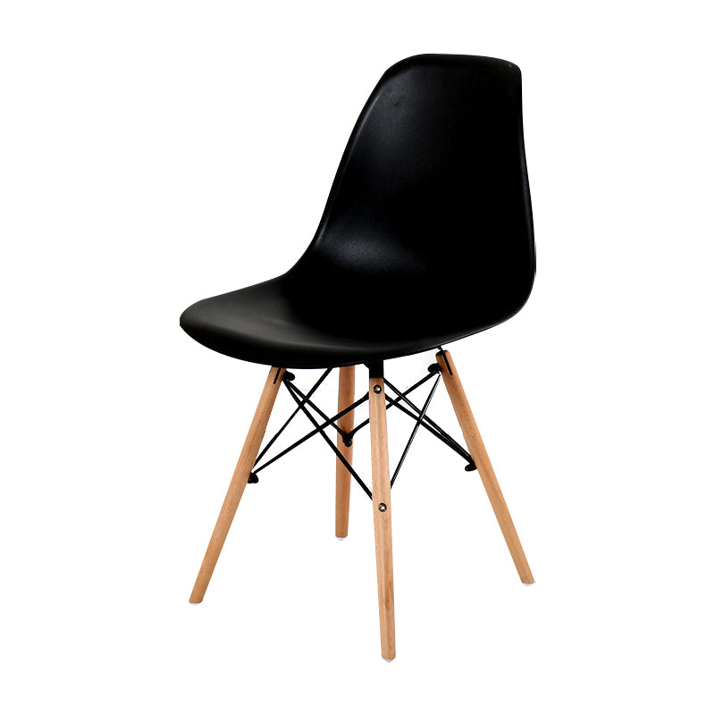 Contemporary Style Dining Chair Armless Side Chair with Wooden Legs