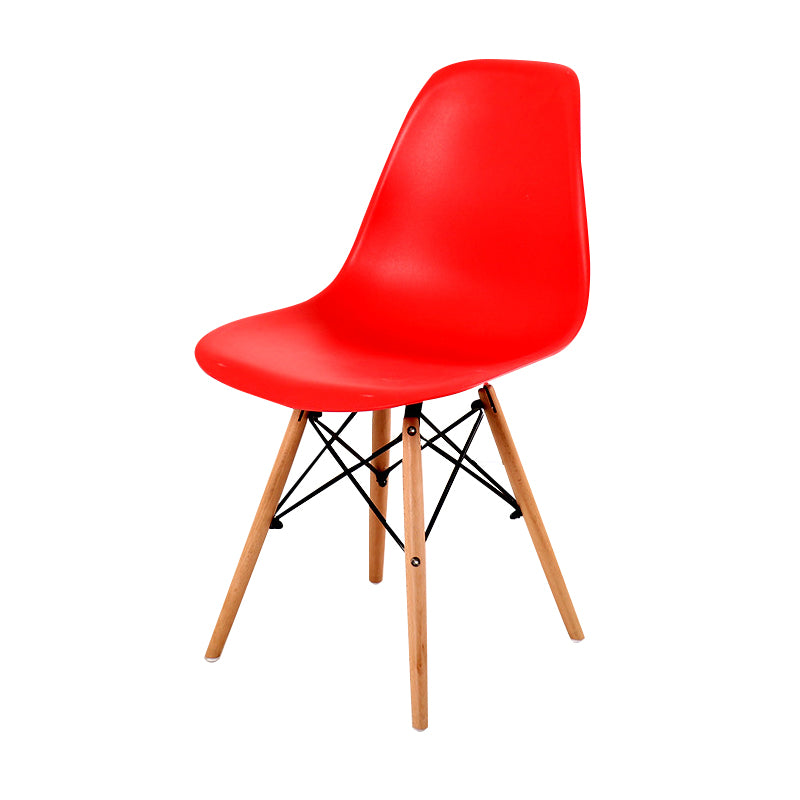 Contemporary Style Dining Chair Armless Side Chair with Wooden Legs