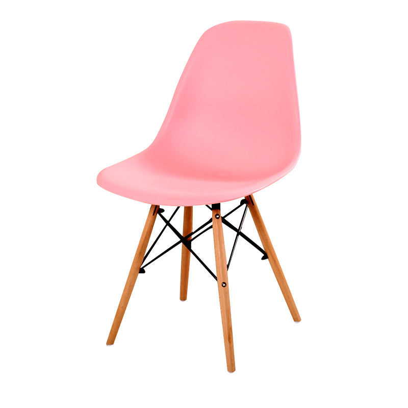 Contemporary Style Dining Chair Armless Side Chair with Wooden Legs