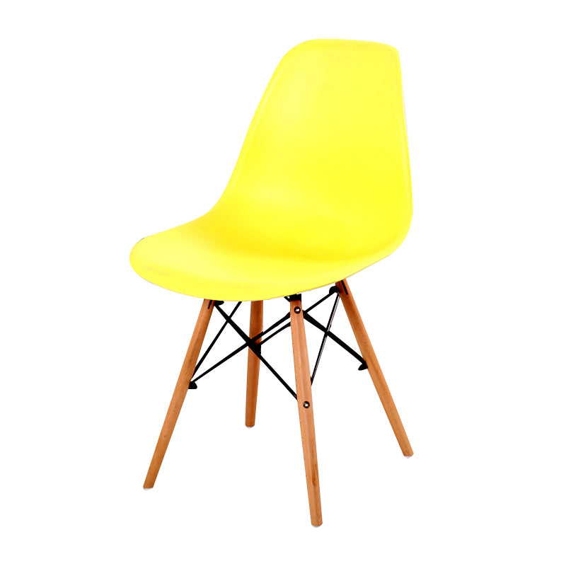 Contemporary Style Dining Chair Armless Side Chair with Wooden Legs