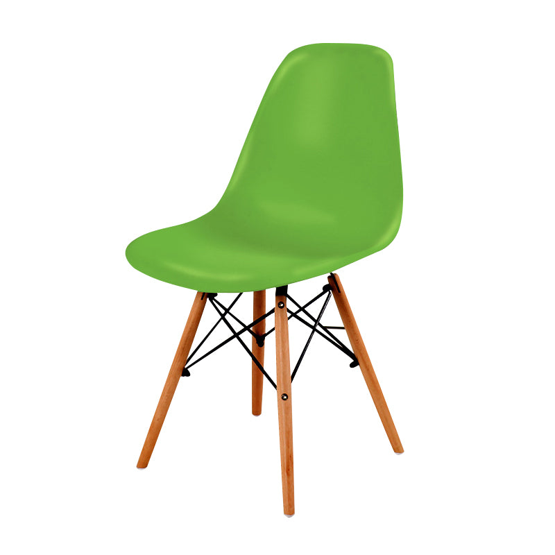 Contemporary Style Dining Chair Armless Side Chair with Wooden Legs