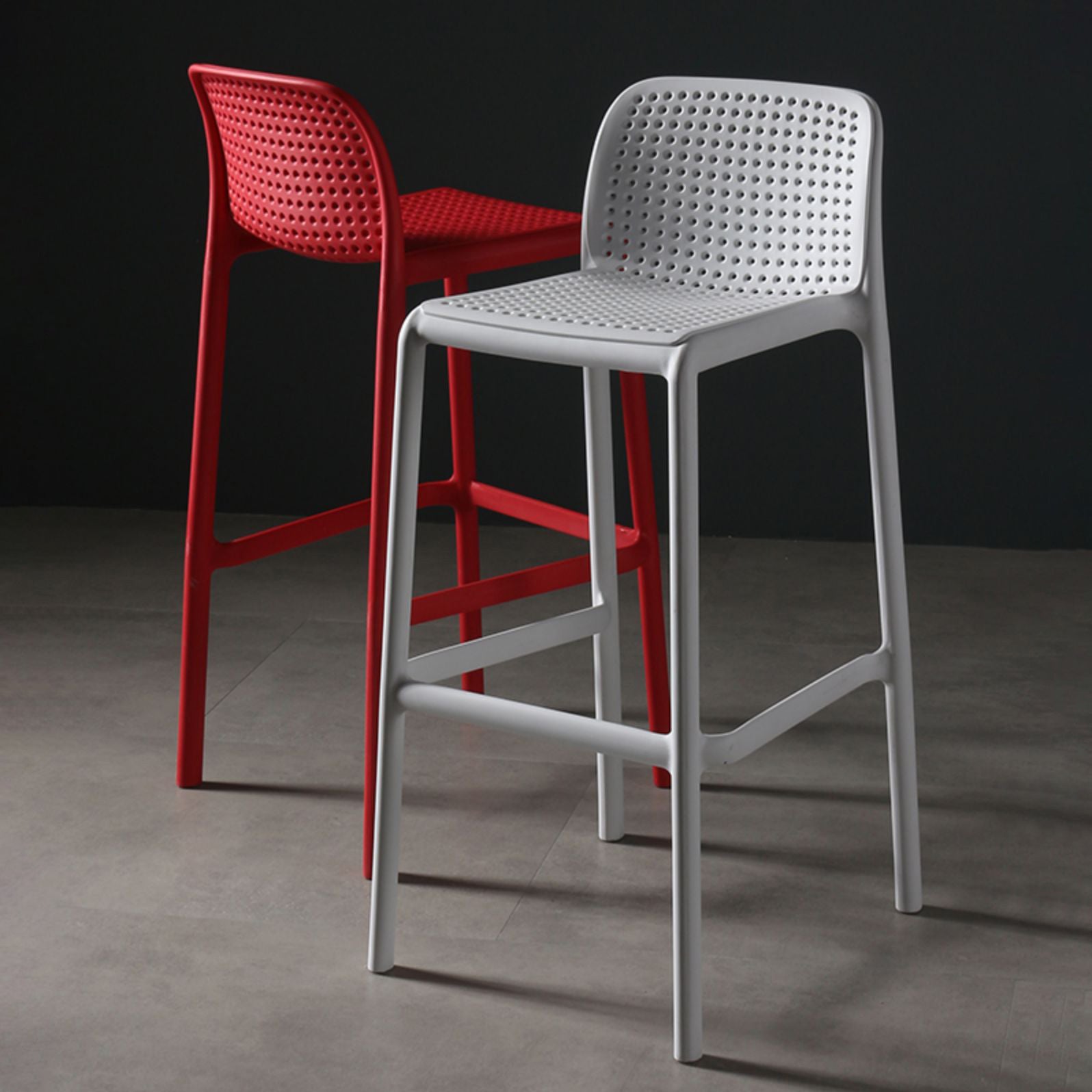 Modern Bar-stool Plastic Counter Bar Stool for Kitchen Bar with Plastic Legs
