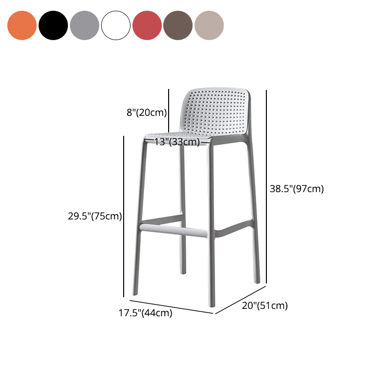 Modern Bar-stool Plastic Counter Bar Stool for Kitchen Bar with Plastic Legs