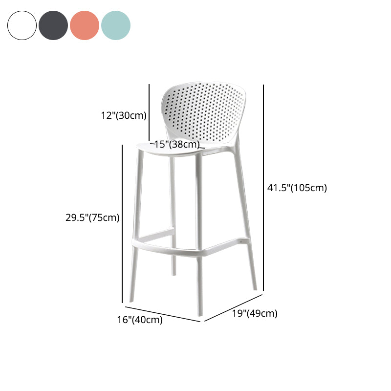 Modern Bar-stool Plastic Counter Bar Stool for Kitchen Bar with Plastic Legs