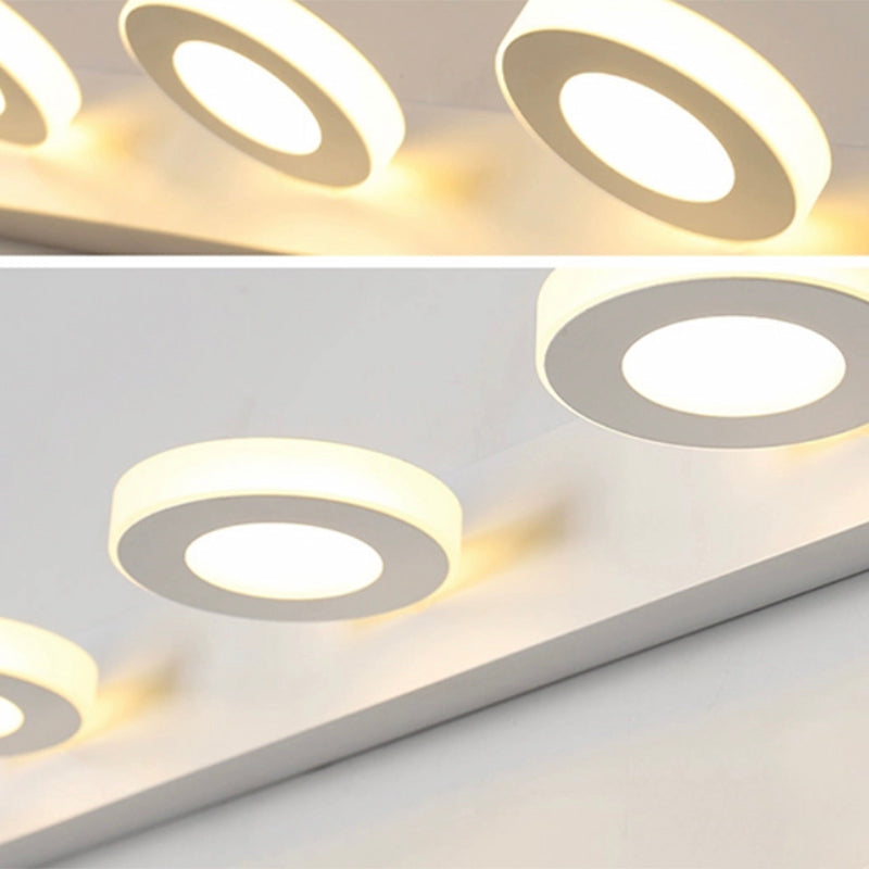 Postmodern Metal tocador Ligero blanco Multi luces LED Mirror Light para baño