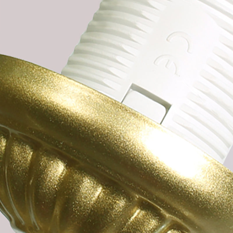 Lámpara de semi descarga de oro iluminación de techo de dormitorio múltiple tradicional con sombra de vidrio